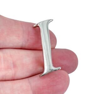 Vintage Sterling Silver 925 Letter I Brooch